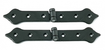 2 Stück Scharniere Eisen schwarz 148mm #5024 Top Qualität zum Schnäppchenpreis