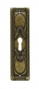 1 Stück Schlüsselschild  Serie Madrid #7096 gegossen,  Optik Messing antik mit Patina