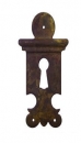 Mittelalterliches Schlüsselschild rostig #4149 Beschlag