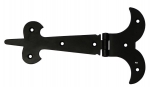 Scharnier #5056 nach historischem Vorbild Länge 205mm Eisen schwarz mit schwarzen Schrauben